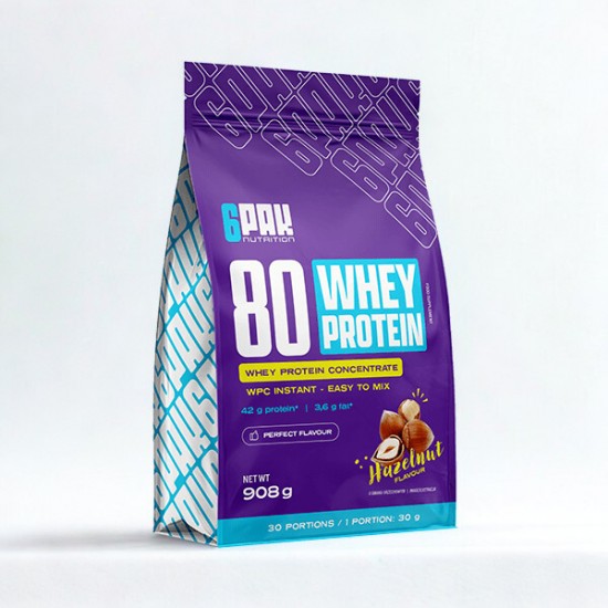 6PAK Nutrition 80 сывороточный протеин, 908 г