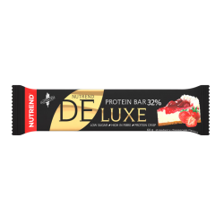 Nutrend Deluxe Протеиновый батончик, клубничный чизкейк 