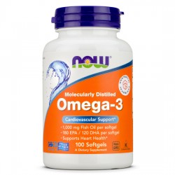 Now Foods Oмега-3 Рыбий жир, молекулярно-дистиллированный