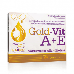 Olimp Labs Gold-Vit A + E, масло примулы вечерней + Биотин, 30 капсул