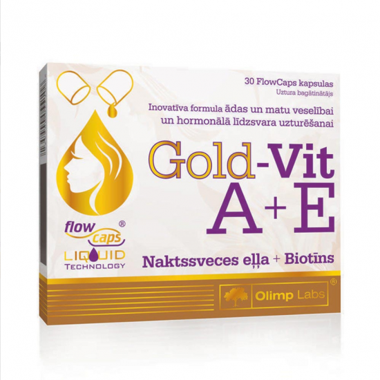Olimp Labs Gold-Vit A + E, масло примулы вечерней + Биотин, 30 капсул
